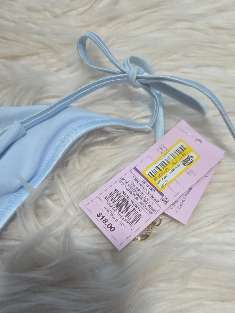 NWT Wild Fable 2 Piece Shiny Blue Bikini Set- XL /16